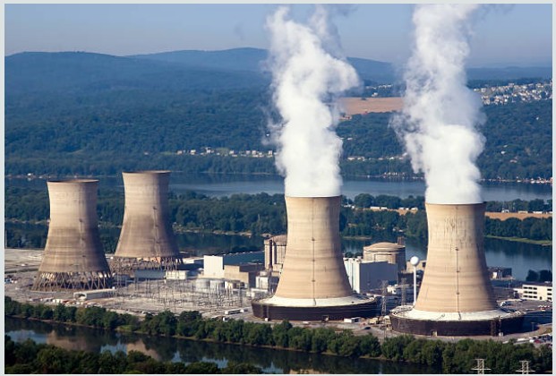 Three Mile Island nuclear plant near the Susquehanna River